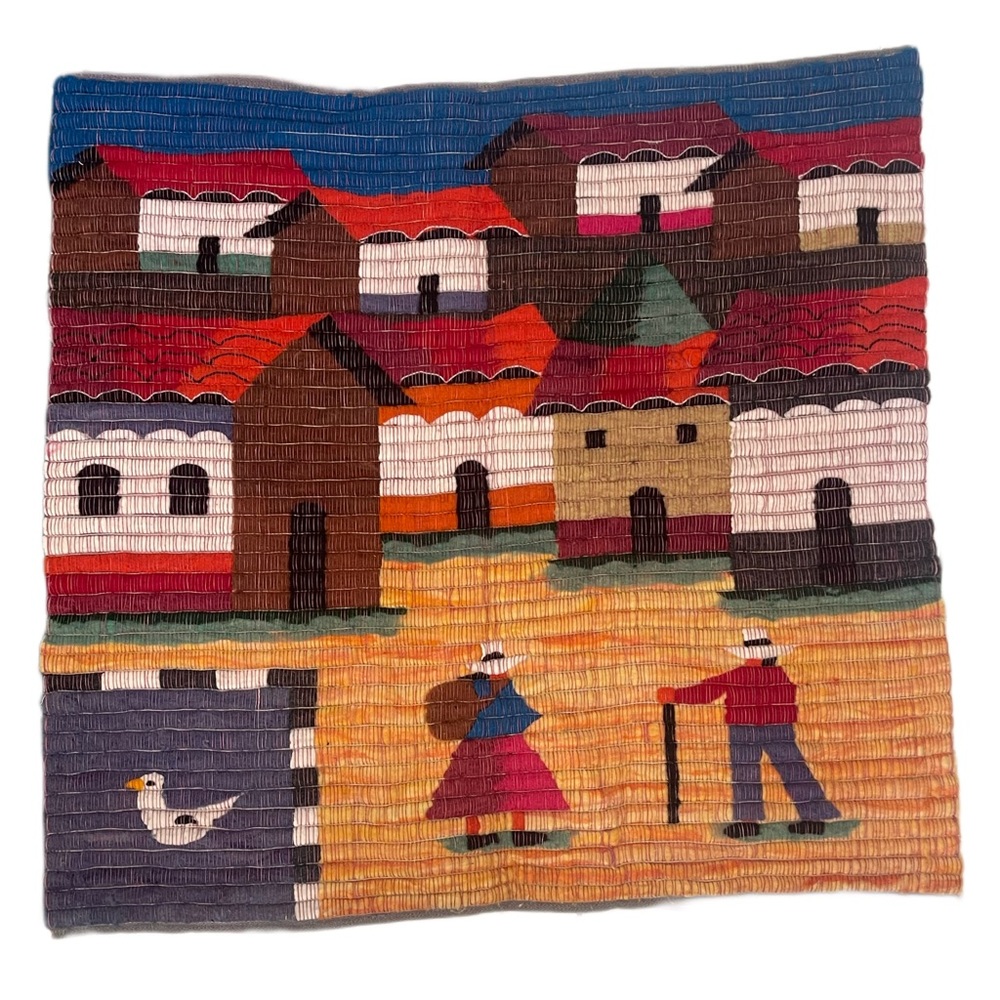 Vintage Peruvian Tapestry Alpaca Wool
